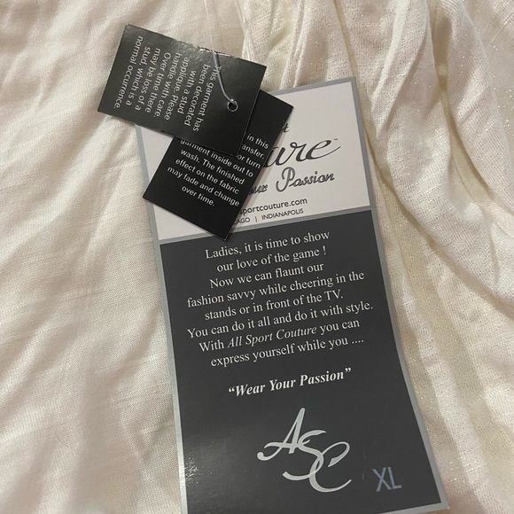 NWT Vintage Y2K NFL Indianapolis Colts Rhinestone Embroidered Babydoll Blouse - Picture 7 of 8